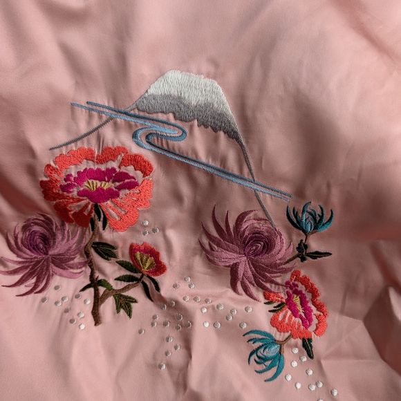 NWT Coach x Keith Haring Pink and Light Blue Reversible Bomber Jacket Size 0 - Picture 6 of 9